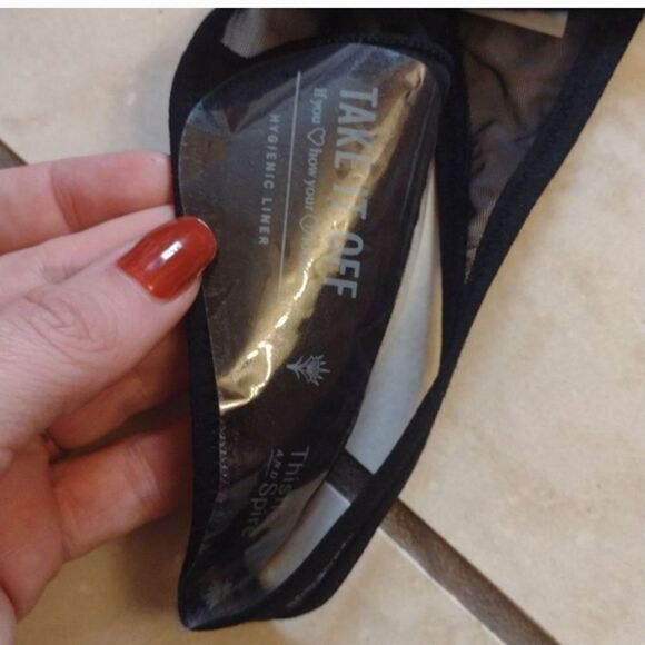 NWT Thistle and Spire SET Sidney Open Cup Bra 32DD Panties XL black - Picture 12 of 13